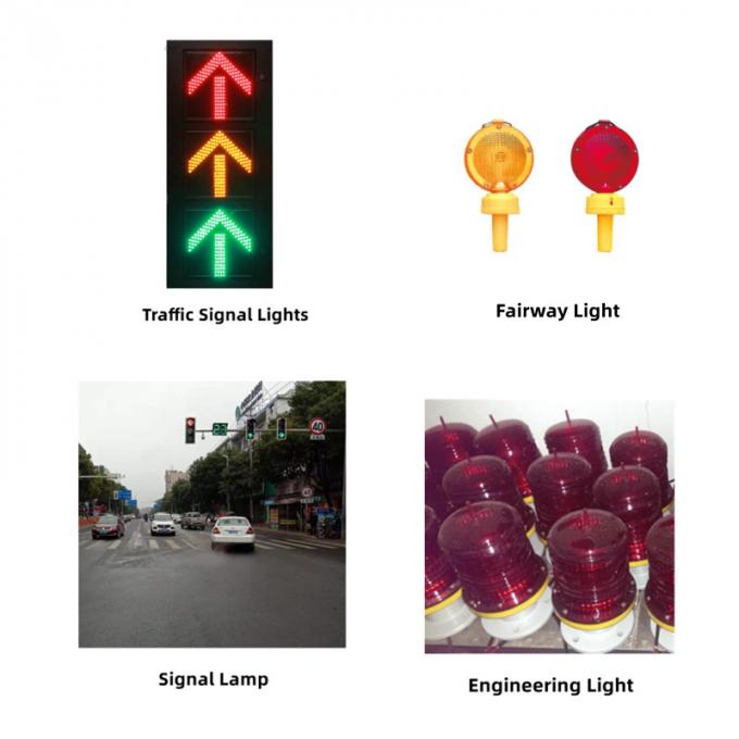 Traffic Light Series Stainless Led 5mm Diode Yellow Amber Emitted Color round Head 590-595nm 14000mcd For Walk Signal 0