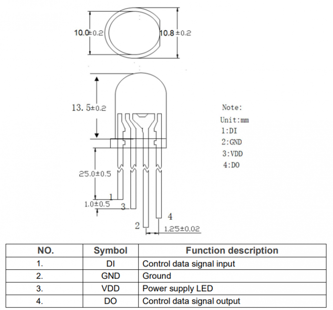 10mm Addressable LED Diode GRBW Pixel LED Beads SK6812 Integrated Diffused Round Head 0