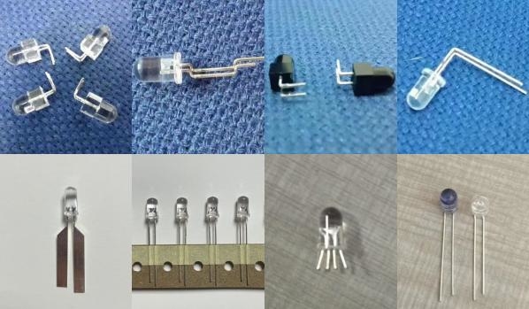 Traffic Warning Light LED Diode 5mm Round Head 620nm 12000mcd Short Pins With Stopper 3