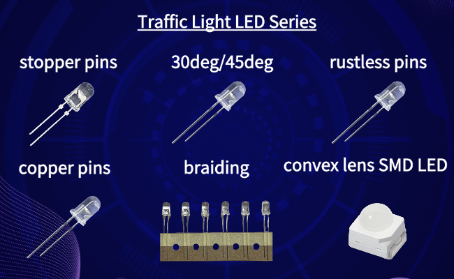Throughhole 5mm 45deg 590nm Yellow Color LED 11000mcd Round Head With Flange For LED Barricade Light 0