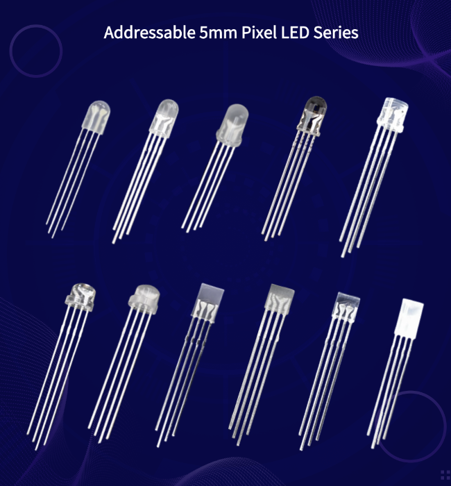 5mm GRBW Addressable LED Diode Color Changing Frosted Lens 4-In-1 SK6812 Round Head Point Control LED Diode 1