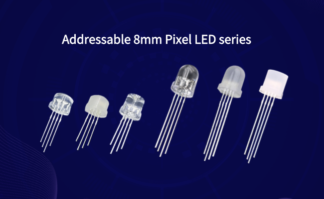 8mm GRBW 4-In-1 SK6812 Integrated Driver Addressable Pixel Round Diffused Head LED Diode 1