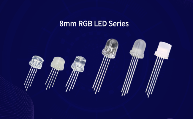 5V 8mm RGB Addressable LED Diode Full Color Diffused Lens 3-In-1 WS2812B Round Head Point Control LED Diode 1