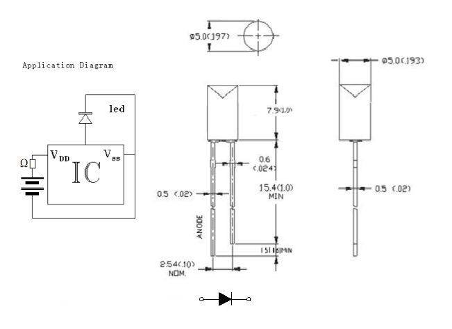 5mm 1.5Hz 1/12 Duty Cycle 12V Green Color 520nm 6000mcd 90deg Resistor Integrated Flangeless Concave Flashing LED 0
