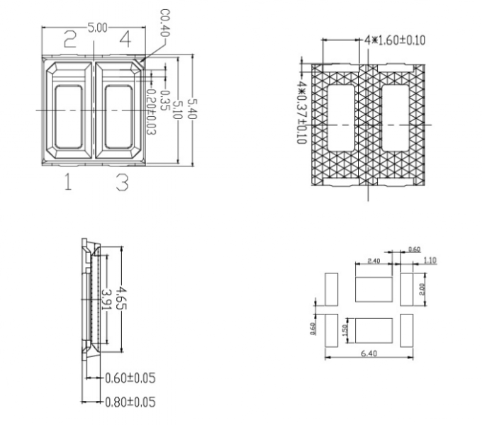 2 In 1 5050 Dual Color Warm White White Color 1800K 6000K 120 Deg 6Pins Clear Lens RGB LED Diode 0