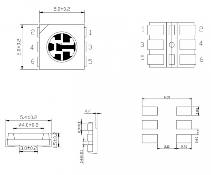 5050SMD Turn Signal Indicator Diode Icy Blue Color 100000K 120deg SMD LED Diode 0