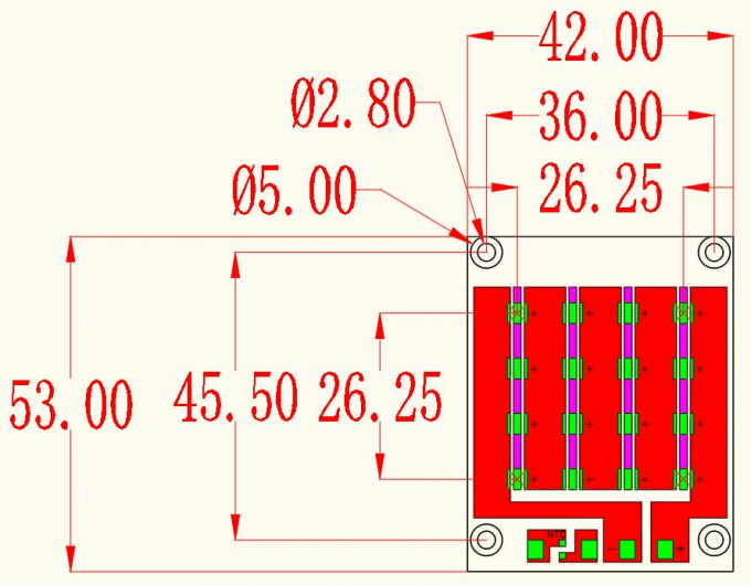 53x42mm 308nm 12W UVB COB Module 120 Deg 5342 UV LED Array For Vitiligo 0