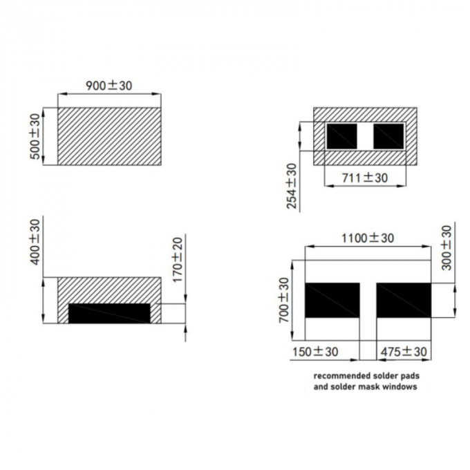 0.9x0.5x0.4mm 0905 Excellent Color Consistency CSP LED For Lamp Tube 0