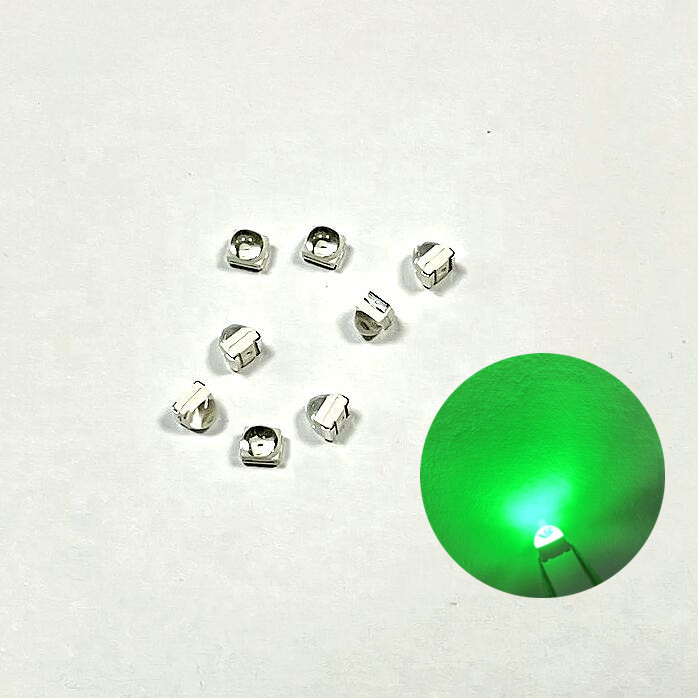 Green Color SMD 3528 LED Diode 520-530nm 10000-13000mcd Ball Head Water Clear 30deg 70mW
