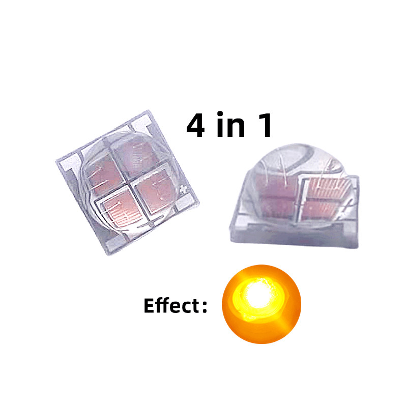 4 In 1 Ceramic Base 5050 SMD LED Chip Yellow Color 585-595nm 480-600lm 12W 590nm SMD 5050 LED Bead