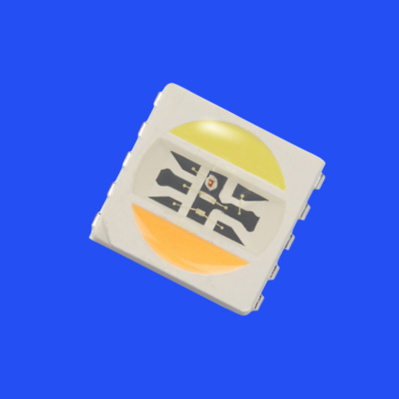 5-In-1 5050 RGBW LED Diode 120 Deg 8Pins Clear Lens 1W PCT Bracket SMD RGB LED