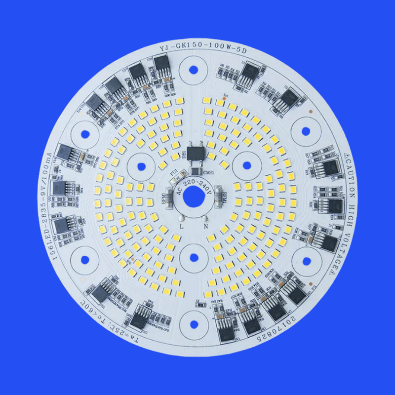 Customized 220V 100W 105 LM/W Linear Round Aluminium AC LED Module PCB PCBA For Bay Light