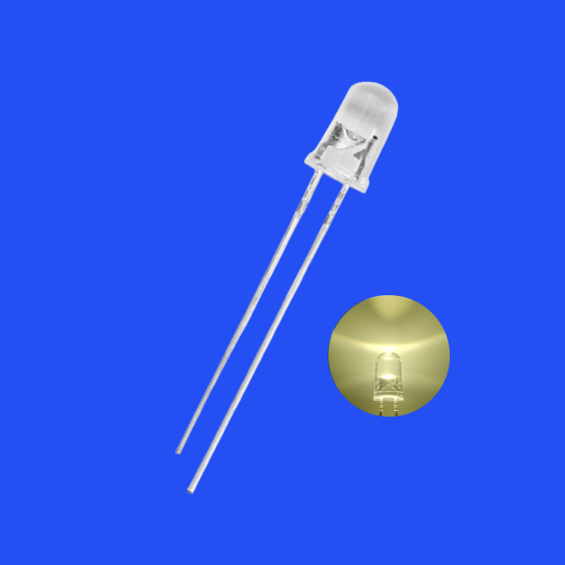 5mm 1.5Hz 12V 1/6 Duty Cycle Warm White Color 2700K 1500mcd Round Head Resistor Integrated Flashing LED