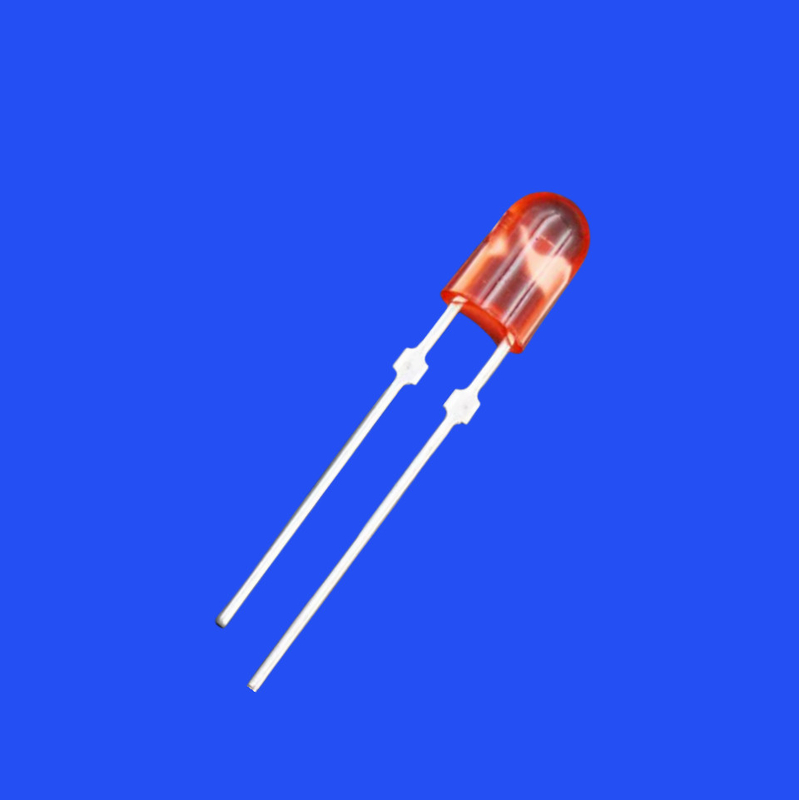 346 Oval Shape Display Screen LED 620nm Red Color 2000mcd Tinted Diffused Lens Short Pin With Stopper