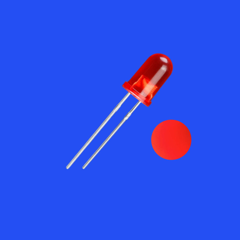 5mm 2.0Hz 12V 1/6 Duty Cycle Red Color 620nm 150mcd 60deg Capacitor Zener Integrated Round Flashing LED