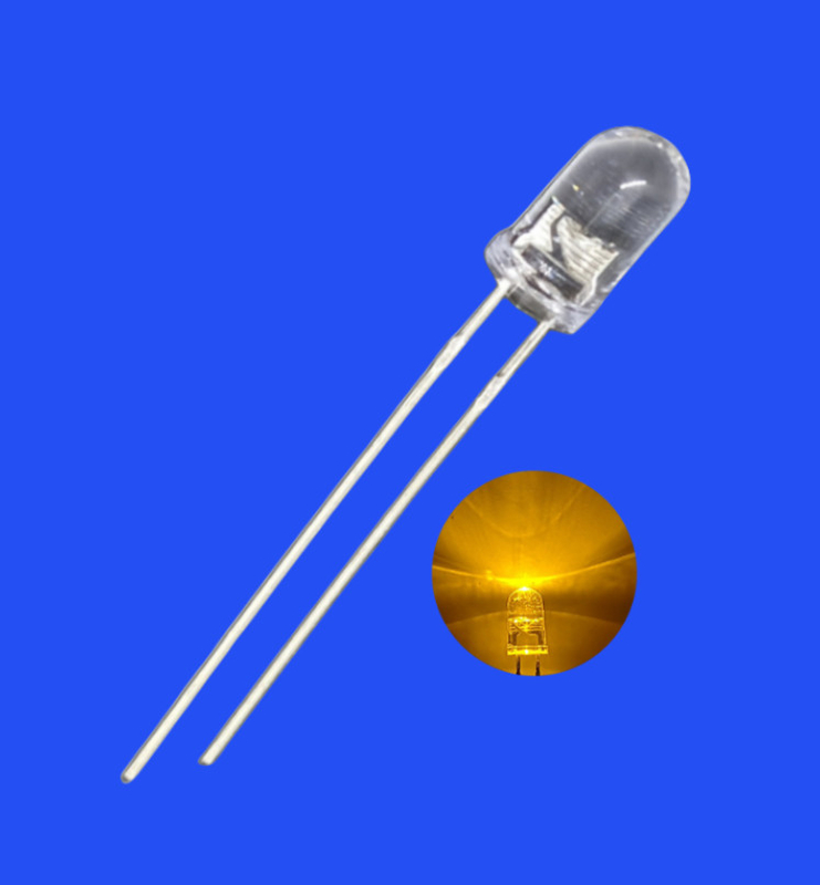 5mm 6.8Hz 1/6 Duty Cycle Yellow Color 590nm 1000mcd Round Clear Lens Strobe Flashing LED Diode