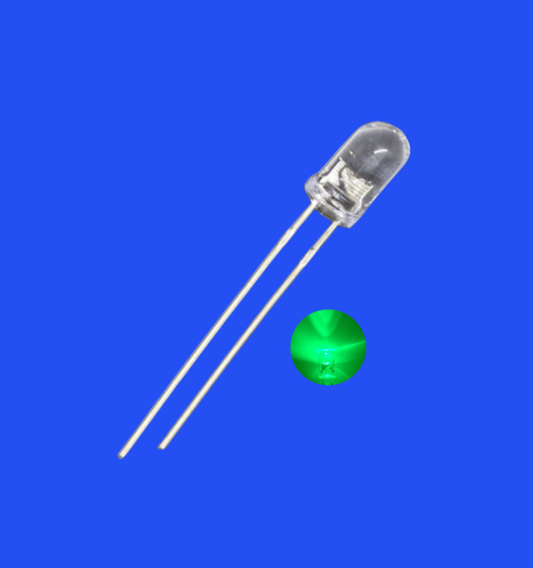 5mm 12Hz 1/6 Duty Cycle Green Color 520nm 7000mcd Round Clear Lens Strobe Flashing LED Diode