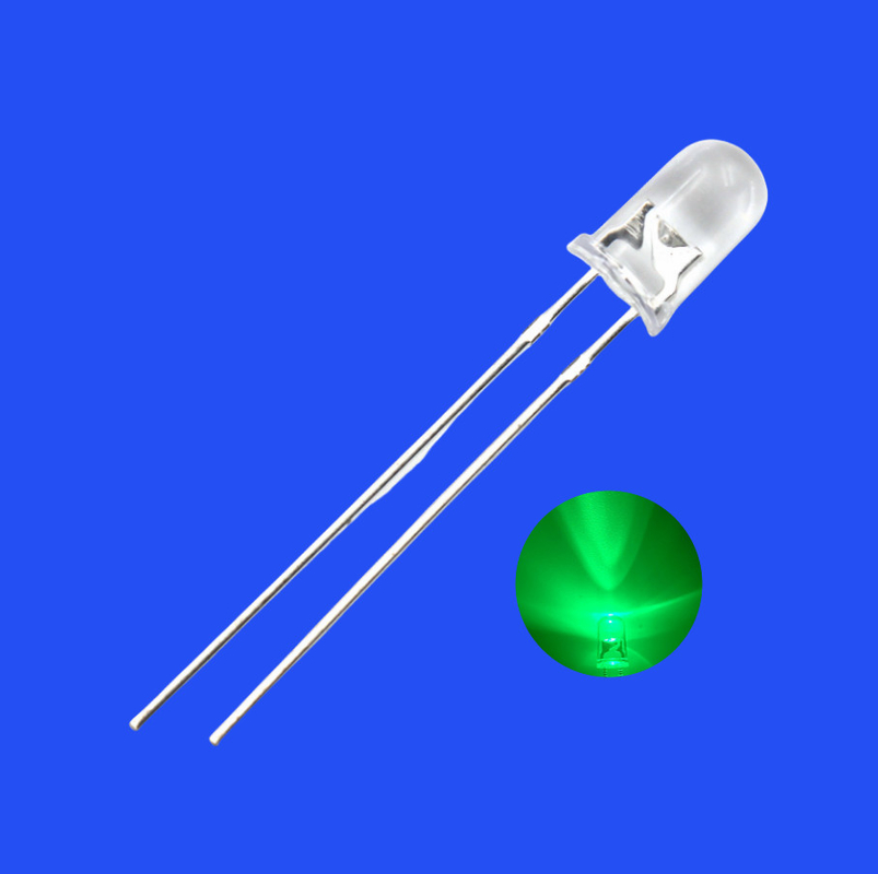 5mm Green Color 515-525nm 5000-7000mcd Round Clear Lens Candle Flickering Flashing LED Diode