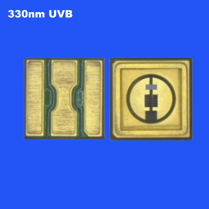 0.6W UVB 330nm 3535 SMD LED Ceramic Sealing High Radiant Power Water Clear Lens 120 Deg For Sterilization