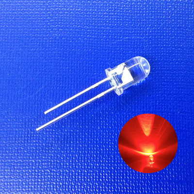 T1 3/4 5mm Red Emitting Color 5mm LED Diode Transparent Round Head For Turn Signal Indicator