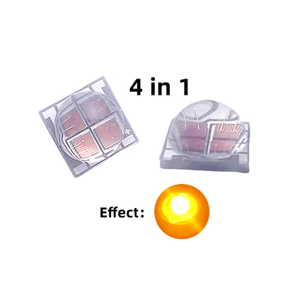 Good price 4 In 1 Ceramic Base 5050 SMD LED Chip Yellow Color 585-595nm 480-600lm 12W 590nm SMD 5050 LED Bead online