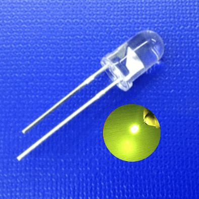 Good price 5mm LED Diode 585-595nm Yellow Color 10000mcd Clear Round Lens With Flange For Illumination online