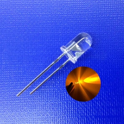 Good price 5mm 590nm Amber Color 10000mcd High Intensity Round Clear Round Lens With Flange online