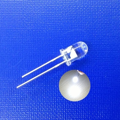 Good price 5mm LED Diode 7000-9000K White Color 120deg Beam Angle 8-10LM Round Clear Lens online