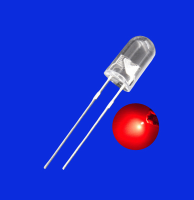 Buy 0.5W 5mm LED Light Emitting Diode 620-630nm Red Color 30000mcd Clear Lens For Indicator Lighting online manufacture