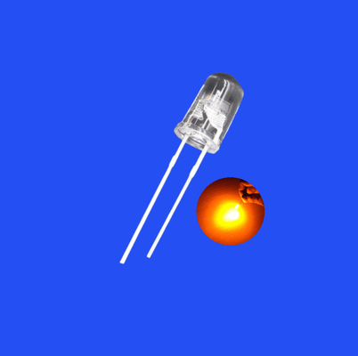 Buy Flashing LED 5mm 0.5Hz 1/2 Duty Cycle Orange Color 600-615nm 1500mcd Clear Lens Dip Blinking LED online manufacture