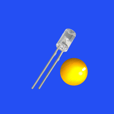 Good price LED Flashing 4mm 0.5Hz 1/2 Duty Cycle Yellow Color 585nm 500mcd 80deg Concave Shape Flangeless Head Blinking LED online
