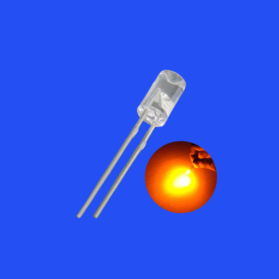 Good price LED Flashing 4mm 0.5Hz 1/2 Duty Cycle Orange Color 600nm 800mcd 80deg Concave Shape Flangeless Head Blinking LED online