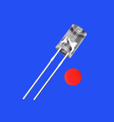 Good price 5mm 1.0Hz 1/2 Duty Cycle Red Color 620nm 600-1200mcd 90deg Capacitor Zener Integrated Flangeless Concave LED online
