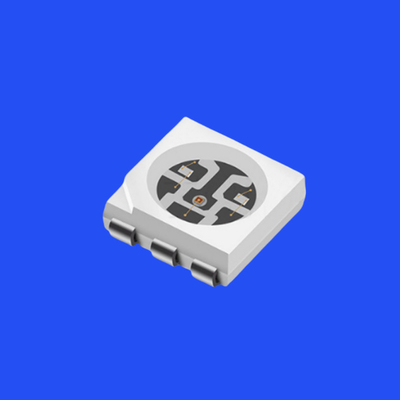 High Brightness 5050 RGB LED Diode 5.0x5.0mm PCT Bracket 120 Degree Beam Angle 6 Pin Clear Lens 0.2W SMD Chip