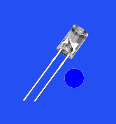 Good price 5mm 1.0Hz 1/2 Duty Cycle Blue Color 460nm 1000mcd 90deg Capacitor Zener Integrated Flangeless Concave LED online