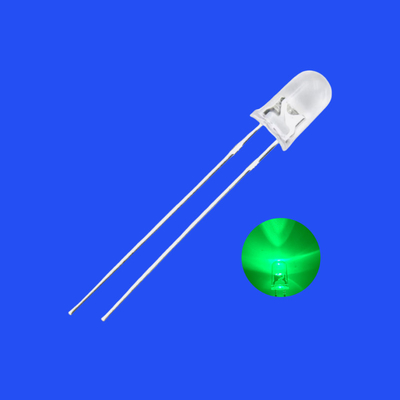 Good price 5mm 1.5Hz 1/6 Duty Cycle Green Color 520nm 5000-7000mcd Round Head With Flange Long Pins Blinking LED online