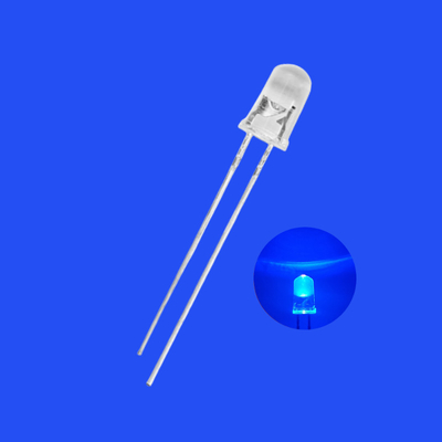 Good price 5mm 1.5Hz 12V 1/6 Duty Cycle Blue Color 460-470nm 500-1000mcd Round Head Resistor Integrated Flashing LED online