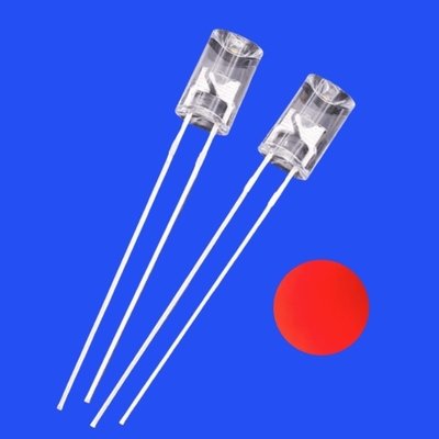 Good price 5mm 1.5Hz 1/12 Duty Cycle 12V Red Color 620-630nm 600-1200mcd 90deg Resistor Integrated Flangeless Concave Flashing LED online