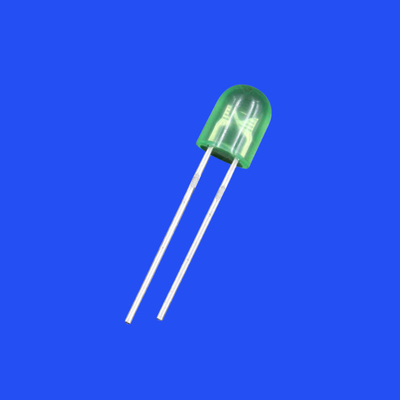  346 Oval Shape Display Screen LED 520nm Green Color 3000mcd Tinted Diffused Lens Short Pin With Stopper