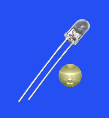 Flashing LED 5mm 3.0Hz 1/6 Duty Cycle Warm White Color 3500K 2000mcd Round Clear Lens Dip Blinking LED