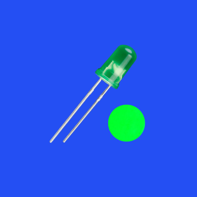 Good price 5mm 3Hz 1/6 Duty Cycle 12V Tinted Diffused Green Color 515-525nm 1000-2000mcd 60deg Resistor Integrated Round Head LED online