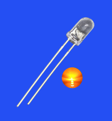 Good price 5mm 6.8Hz 1/6 Duty Cycle Orange Color 600nm 600mcd Round Clear Lens Strobe LED Diode online
