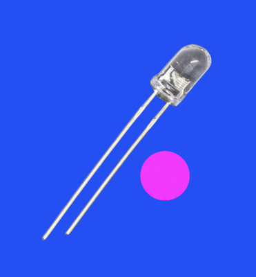 Good price 5mm 6.8Hz 1/6 Duty Cycle Pink Color 1000-2000mcd Round Clear Lens Strobe LED Diode online