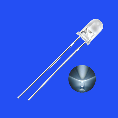  5mm White Color 8000-12000K 2000-4000mcd Round Clear Lens Candle Flickering Flashing LED Diode