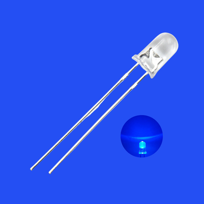  5mm Blue Color 460-470nm 500-1000mcd Round Clear Lens Candle Flickering Flashing LED Diode
