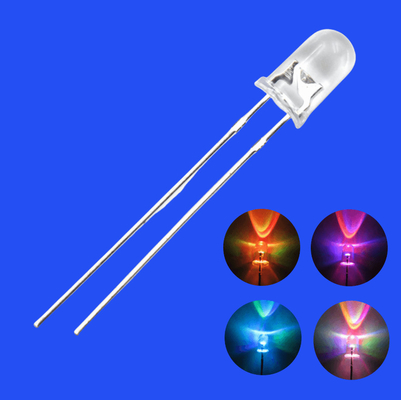 5mm RGB Full Color 3000-4000mcd Round Head Clear Lens 7 Color Fast Flashing Diode For Toys