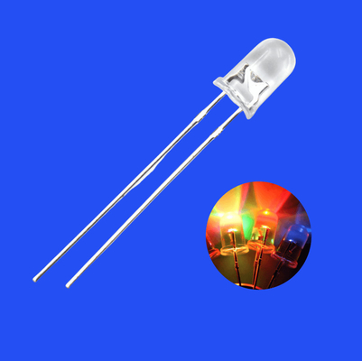  5mm RGB Full Color 3000-4000mcd Round Head Clear Lens 7 Color Slow Flashing Diode For Toys