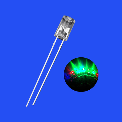  5mm RGB Dream Color 1500-2500mcd Flangeless Concave Shape 90 Deg Clear Lens 7 Color Fast Flashing Diode