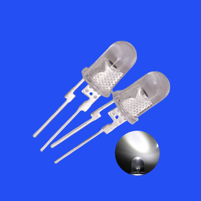 Good price 1W 5mm White Color 7000-9000K Clear Lens Round Head Short Pins With Heat Sink online