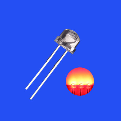 Good price 0.5W 5mm 620-630nm Red Color 4000mcd-5000mcd Strawhat Shape Clear Lens 120deg LED Diode online